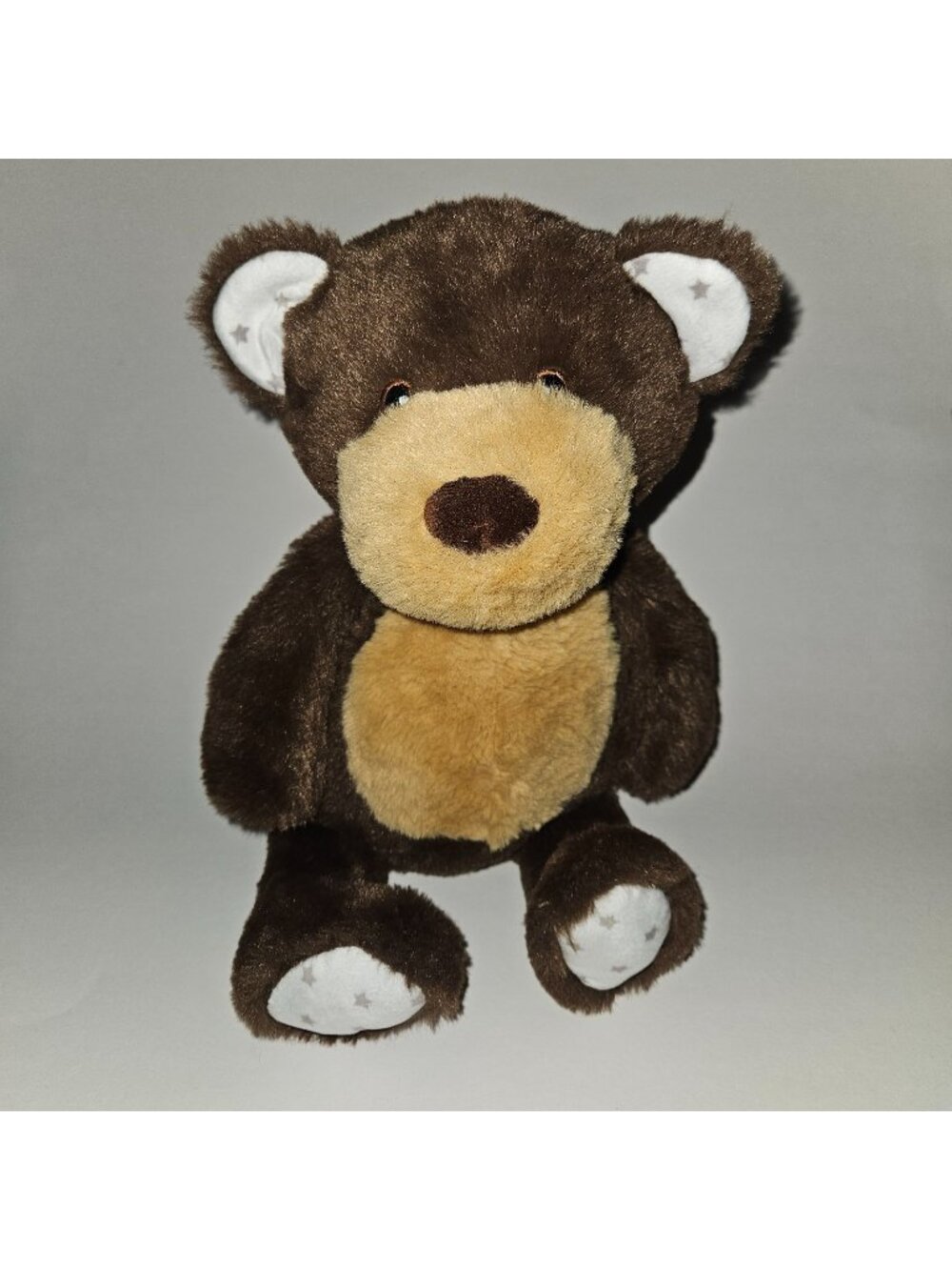 Brown Teddy Bear Lovey Sewn Eyes 14" Stuffed Animal Stars World's Softest Plush
